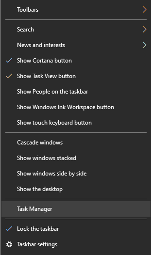 Taskbar Icons