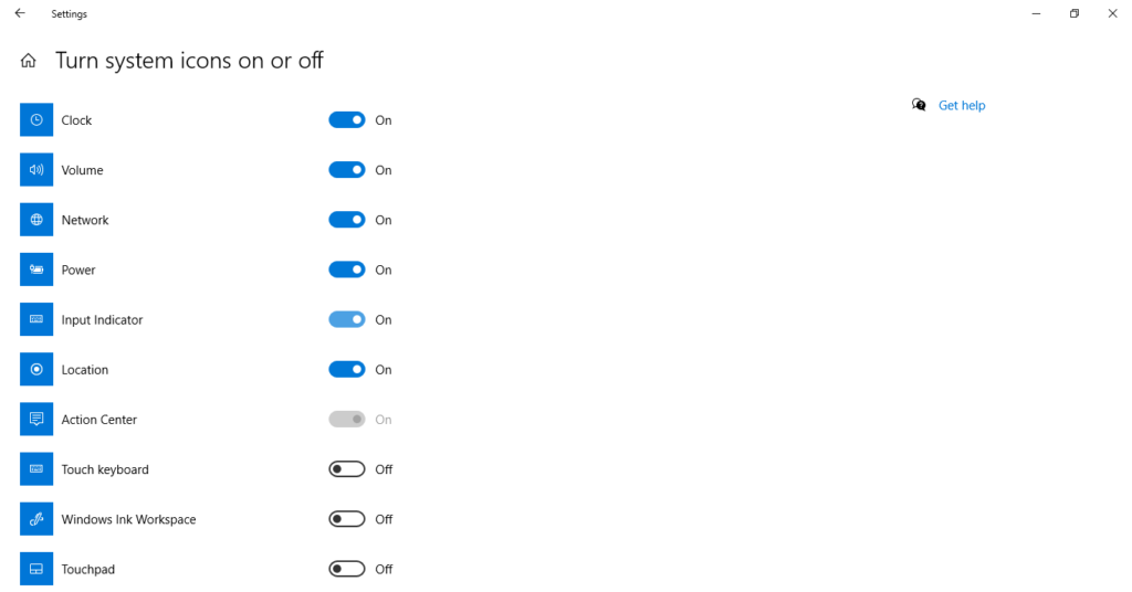 Taskbar Icons