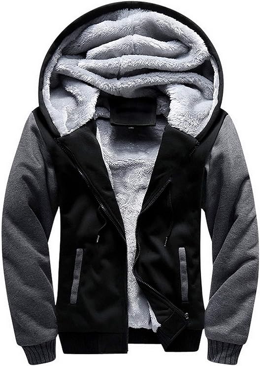 ZITY Fleece Jacket Hoodie for Men/Sweatshirt Heavy Hoodie Navy 2X