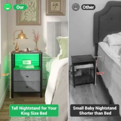 Tall and small night stands for different bed sizes