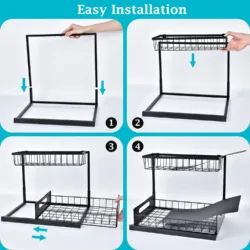 under sink organizer easy installation