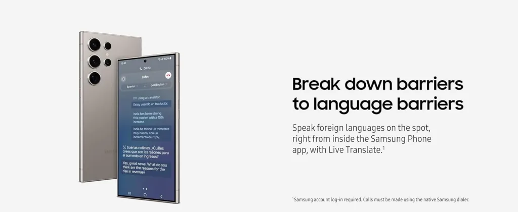 Live Translate with SAMSUNG Galaxy S24 Ultra