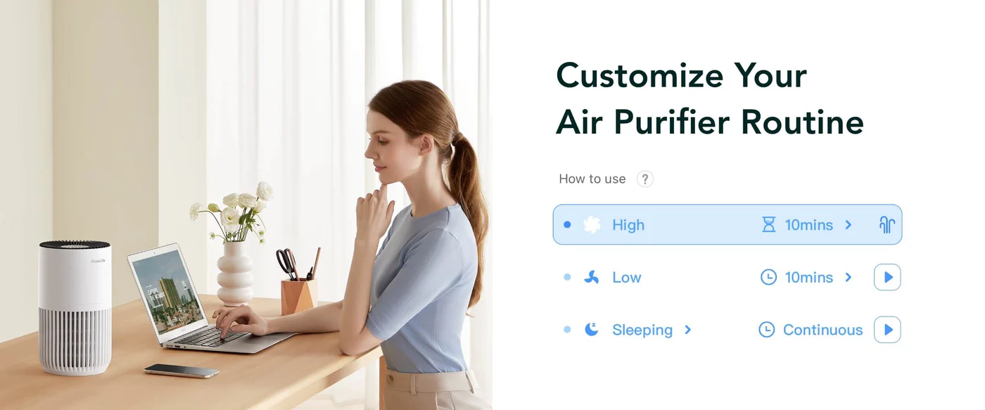 Customize your air purifier routine